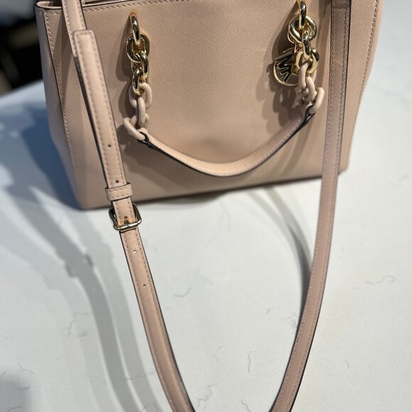 Michael Kors Pink Saffiano Leather Small Cynthia Tote - Picture 6 of 7